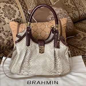 Brahmin Elisa Creme Rhodes NWOT